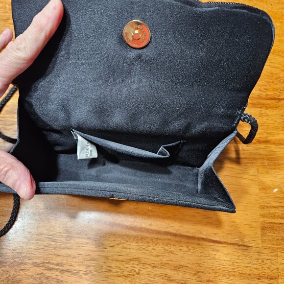 Vintage Black Sequined Cocktail Purse 80s - Picture 3 of 4